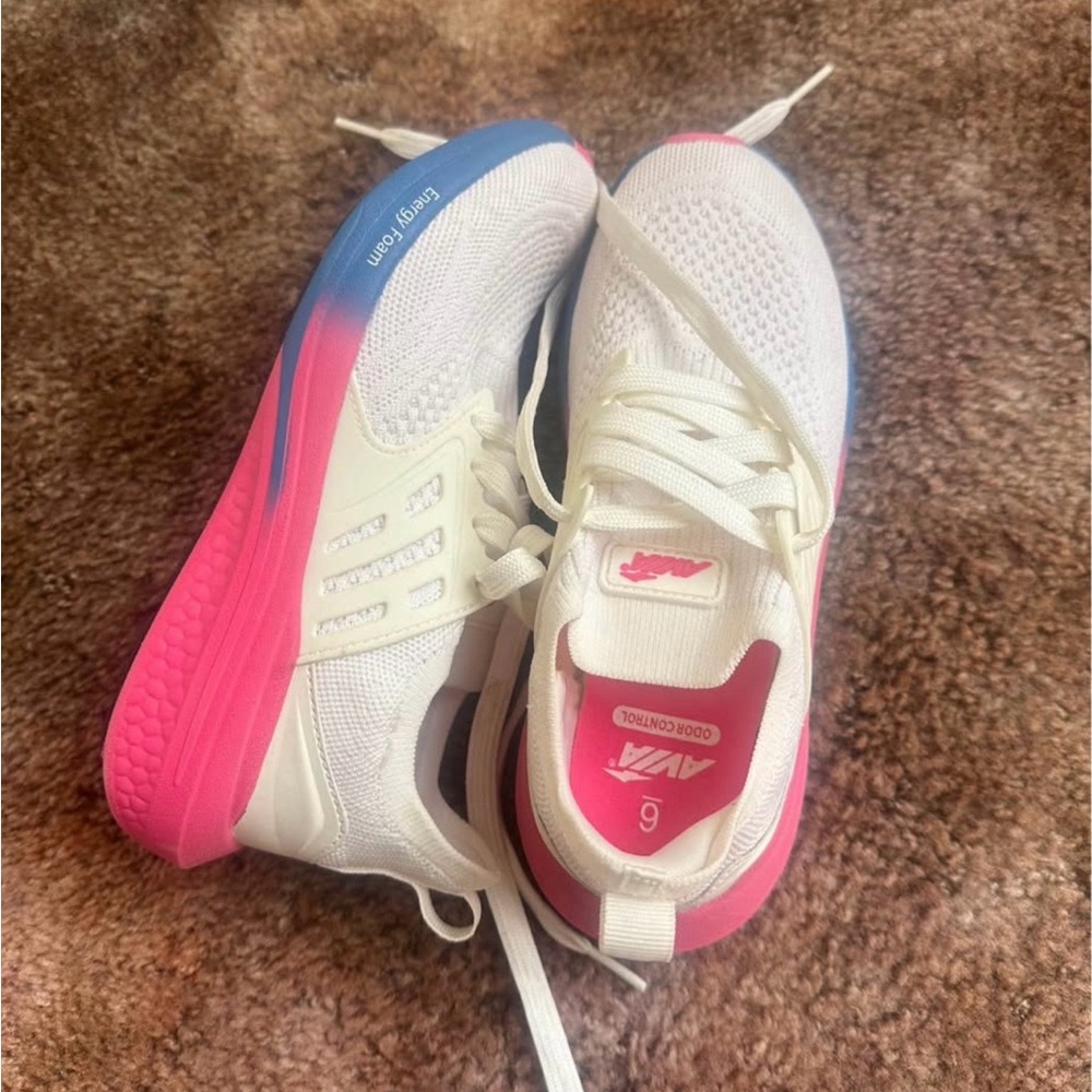 Avia White Pink Blue Gradient Women's Sneakers